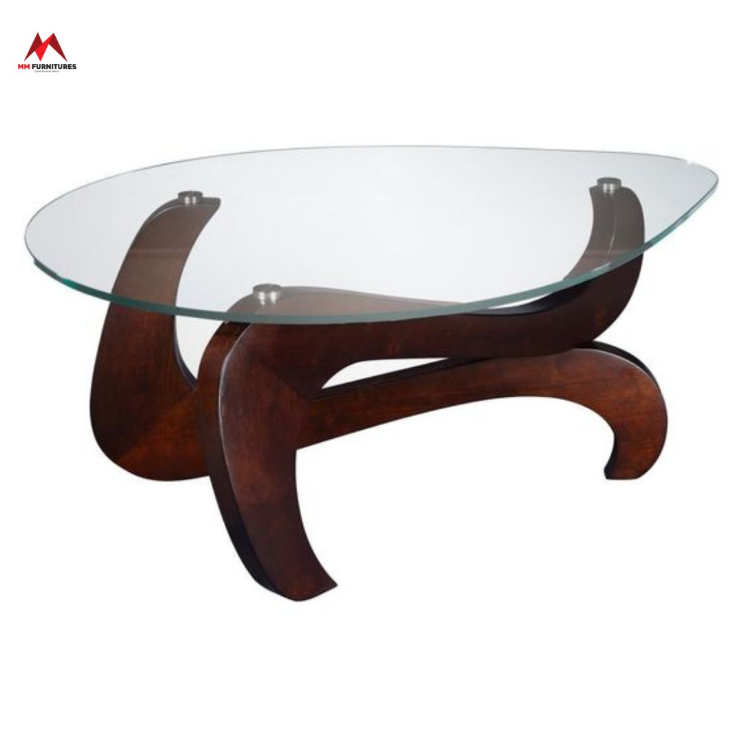 Moonveil Glass Center Table